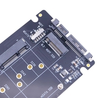 Adaptateur SSD M.2 NGFF ou MSATA vers SATA 3.0 Adaptateur USB 3.0 vers 2.5 SATA Disque dur 2 en 1 Convertisseur Lecteur Carte Câble pour PC Portable