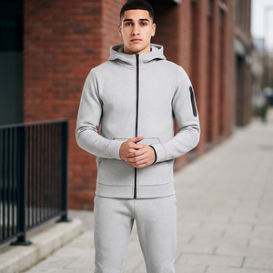 Sweat-shirt à capuche zippé pour homme, design tendance, logo personnalisé, impression numérique, séchage rapide, couleur unie, poche, en tissu peigné, idéal pour l'hiver - Product Image 6