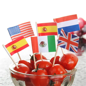 Palillos de Dientes Decorativos de Papel y Bambú con Bandera de Canadá de 2.5*3.5cm, Impresión Personalizada para Alimentos - Product Image 6