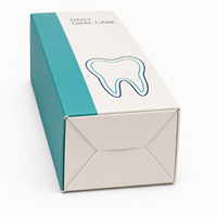 Cartons pliables personnalisés écologiques et recyclables avec fermeture à languette, finition mate/brillante, impression offset pour l'emballage de produits de soins bucco-dentaires en détail
