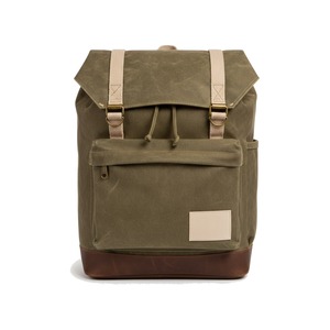Pickleball Waxed Canvas <b>Backpack</b> with Exterior Shoe Pocket Holds 2 Paddles 16Oz Custom Logo Wholesale - Product Image 1