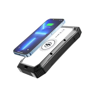 Powerbank nirkabel portabel 2024 20000mah, pengisi daya ponsel tenaga surya baterai kapasitas tinggi 5v 3a 20000 pengisian cepat