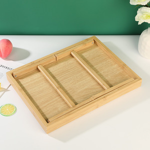 Table pliante en bambou 30x40 cm, design minimaliste pliable pour chambre à coucher, lit, salon, balcon - Product Image 3