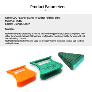 PETG matériel Portable écologique pêche mouche attachant des outils CDC-3D pince plume pliant Blok plume Hackle pince pêche - Product Image 2