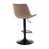 Tabouret de bar pivotant moderne réglable en similicuir avec dossier, idéal pour îlot de cuisine et comptoir domestique