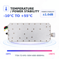 Module amplificateur de puissance RF GaN 100W 4000-8000MHz, amplificateur de signal large bande pour communication sans fil, sans source de signal