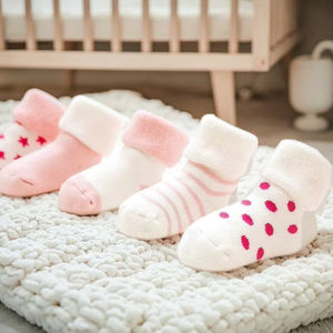 تصميم مخصص الجوارب طفل رضيع عارضة تنفس الشتاء لطيف دمية الكرتون Calcetines Chaussettes لحديثي الولادة - Product Image 3