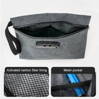 Cachette de voyage refermable à fonction spéciale personnalisée pochette anti-odeurs avec serrure sac anti-odeurs doublé de carbone