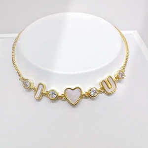 custom plata 925 sterling silver cross hip hop <b>bracelet</b> everyday girls korean gold plated letter <b>shell</b> fashion charm <b>bracelets</b> - Product Image 5