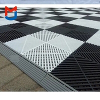 Dalles de sol de garage en PP rigides, modulaires, colorées et emboîtables, revêtement de sol en plastique pour garage, atelier de détail automobile