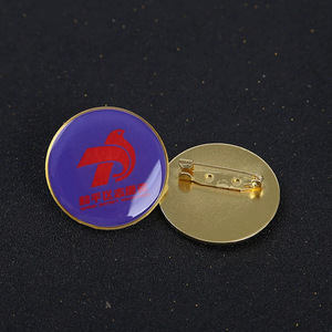 Custom <b>Epoxy</b> <b>Metal</b> Badge Zinc Alloy Butterfly Clasp Lapel Pin School Class Student Badge Business Gift - Product Image 1