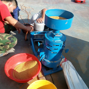 เครื่องสีข้าวสารกึ่งอัตโนมัติสำหรับใช้ในบ้าน ใช้มอเตอร์ สำหรับข้าวฟ่าง ถั่วเหลือง ข้าว ข้าวสาลี ข้าวฟ่างเล็ก และขัดข้าว - Product Image 1