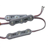 Module LED 3 Lampes Haute Luminosité DC12V, Étanchéité IP68, Ignifuge, Garantie 5 Ans pour Rétroéclairage Mural d'Image d'Entreprise Bleu/Jaune