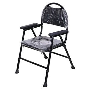Home use elderly <b>folding</b> commode chair with bucket, non-slip, pregnant woman shower chair, squatting <b>stool</b> wholesale, adjustable - Product Image 5
