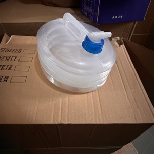Conteneur de stockage d'eau pliable en plastique avec robinet, utilisation portable en extérieur, taille unique - Product Image 4