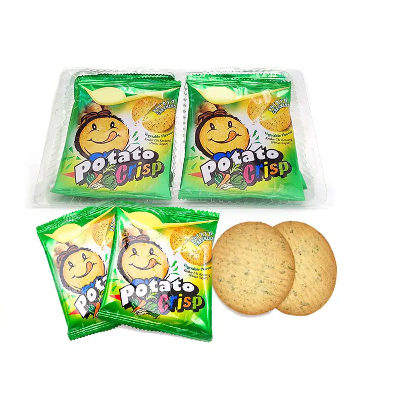 Malaysia Hot Sale Boxed Potato Crisp Cracker Vegetable Flavour Baked Foods Biscuit Cracker