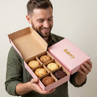 Emballage personnalisé avec logo, carton recyclable de qualité alimentaire, boîte à biscuits, boîte à pâtisserie, emballage alimentaire, boîte à biscuits