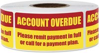 Étiquettes de rappel de paiement personnalisées 2x1 pouce, autocollants rectangulaires en papier pour comptes en retard, lot pour entreprises, comptabilité et bureaux