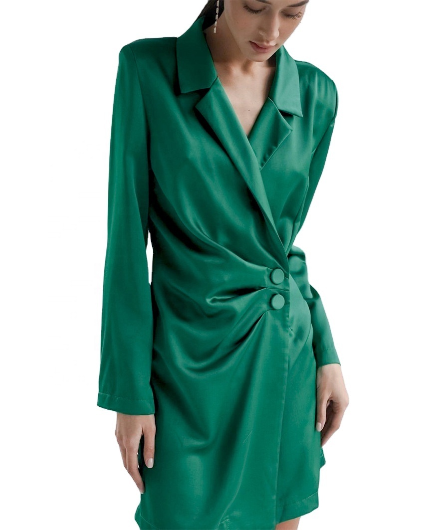 Satin Formal Office Dresses for Women Elegant Stylish