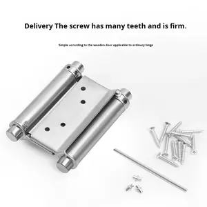 Петля для двустворчатых ворот Golden Glory из нержавеющей стали, полированная, с матовой отделкой, автоматическое закрывание, двусторонняя, с пружиной свободного хода - Product Image 3