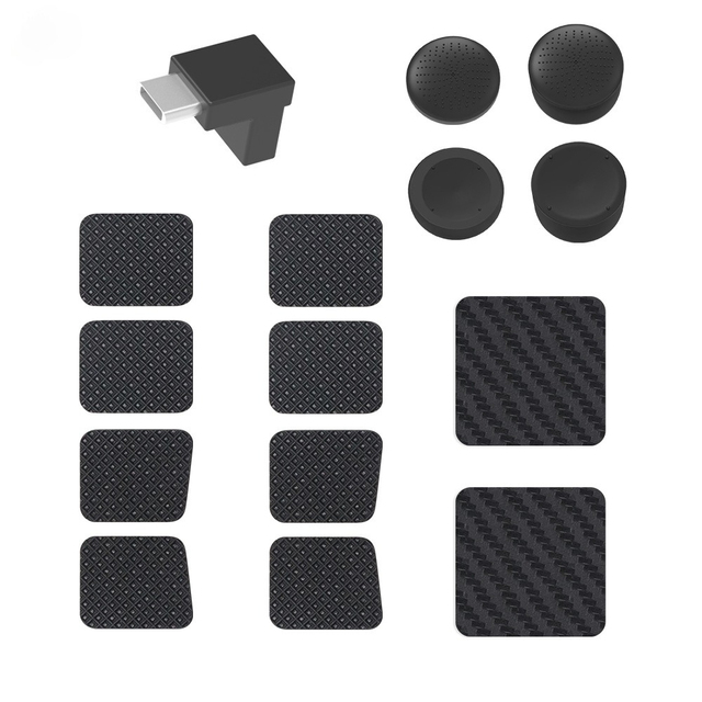 Tideseer Steam Deck Console Protective Accessories Kit Dust Plug Touchpad Sticker Silicone Thumbstick Caps Type-C Extension