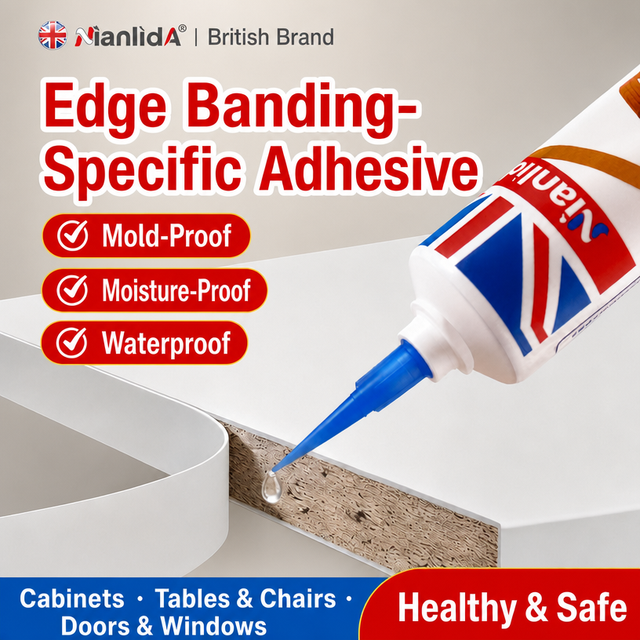 Nianlida 50ml Edge Banding Glue Strong Contact Cement for PVC ABS Strip MDF Wood Furniture Edge Lifting Bonding Adhesive