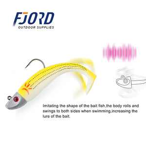 Esche Artificiali Galleggianti FJORD in PVC Morbido, Coda a Paletta 42g, Amo Singolo, <span class=keywords><strong>Jig</strong></span> per Pesci d'Acqua Salata e Marlin - Product Image 2