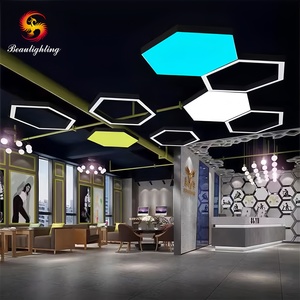 Đèn chùm <span class=keywords><strong>LED</strong></span> hình lục giác hiện đại Tối giản sáng tạo có thể điều chỉnh bằng sắt Đèn treo cho phòng ăn Văn phòng cửa hàng - Product Image 4