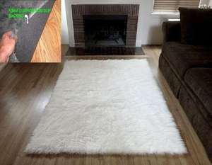 Customized Logo Modern <b>Fluffy</b> Polyester Carpet <b>Rug</b> Small Shaggy Door Mats <b>for</b> Home or Hotel <b>for</b> <b>Living</b> <b>Room</b> Use - Product Image 6