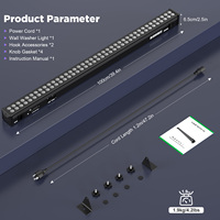 UKING 80LED RGBW 4 en 1 Barre de lumière murale, lumière de scène, DMX, effet de poursuite stroboscopique, lumières de scène pour discothèque, DJ, soirée, boîte de nuit