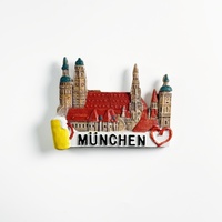Aimant de réfrigérateur personnalisé Allemagne Munich Souvenir touristique Créatif Autocollant magnétique 3D Décoration de maison Universel pour les vacances