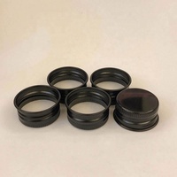 18mm 20mm 22mm 24mm 28mm couvercle en Aluminium couvercle à filetage continu vis noire bouchons en Aluminium pour bouteilles en verre