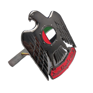 Huy Hiệu Xe Hơi Ô Tô Biểu Tượng Đại Bàng Dubai Falcon Màu Đen Niken, UAE - Product Image 1