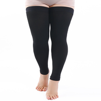 Bas de contention pour varices sans pieds, manchon de compression graduée pour les jambes, bas de contention en nylon pour cuisses, compression 20-30 mmHg
