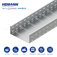 Hdmann 200mm Chemin de câbles perforé en alliage d'aluminium résistant à la corrosion pour la distribution de câbles extérieurs dans les usines chimiques