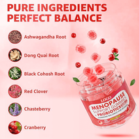 Gummies pour la ménopause en marque privée ODM/OEM, efficaces pour soulager les symptômes de la ménopause, les bouffées de chaleur et favoriser l'harmonie hormonale