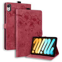 Étui portefeuille en cuir PU à motif floral de fleurs de cerisier pour tablette Xiaomi Redmi Pad Pro 12.1 Poco 5G M1 2025