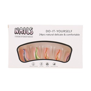 Pegatinas de <span class=keywords><strong>Uñas</strong></span> de Material ABS con Efecto Vórtice Neón Colorido, <span class=keywords><strong>Uñas</strong></span> Postizas Modernas y de Alta Calidad - Product Image 6