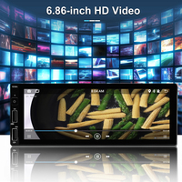 Autoradio universel 1 Din 6,86 pouces Android Auto & CarPlay Navigation GPS multimédia Prise en charge de la charge USB