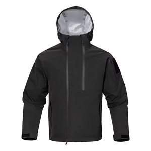 Veste de randonnée imperméable et coupe-vent pour homme, grande taille, avec logo personnalisé, col montant et fermeture éclair, vente en gros aux États-Unis - Product Image 3