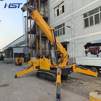 Mini-grue araignée sur chenilles pour ascenseur, conception compacte pour la construction intérieure et le levage en espaces étroits
