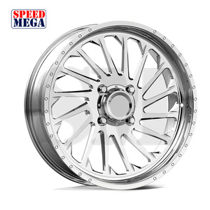 Jantes personnalisées 24x7J 26x12 30x16 8x170 8x180 8x6.5 6x5.5 en alliage d'aluminium T6061-T6 poli forgé pour tout-terrain - Product Image 1
