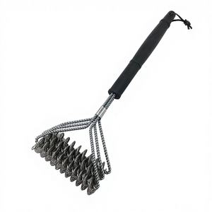 Brosse de nettoyage pour barbecue en acier inoxydable avec poils résistants à la chaleur, grattoir pour le camping et la cuisine, pour les restaurants - Product Image 1