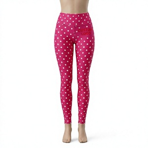 Leggings de Cintura Alta con Estampado de Puntos y Logotipo Personalizado, Varios Colores Disponibles, Leggings para Gimnasio y Yoga para Mujer 2026 - Product Image 2