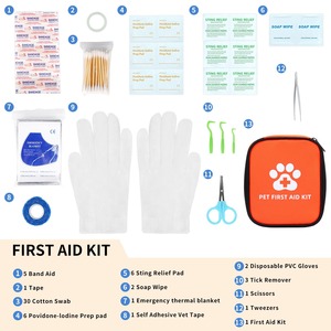 Botiquín de primeros auxilios <span class=keywords><strong>para</strong></span> mascotas Botiquín médico de emergencia <span class=keywords><strong>para</strong></span> perros y gatos, paquete de seguridad portátil <span class=keywords><strong>para</strong></span> mascotas con suministros esenciales - Product Image 4