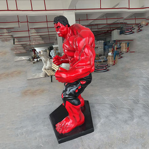 Venta de Fábrica, Decoración para Exteriores, Figuras de Acción de Películas de Superhéroes, Hombre Musculoso, Estatua de <span class=keywords><strong>Hulk</strong></span> de Tamaño Real en Fibra de Vidrio, Escultura de Resina - Product Image 2