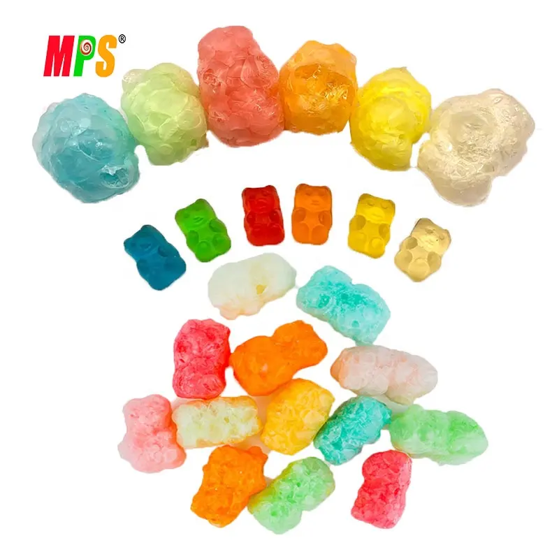 MPS Marke Gummibärchen-Hersteller Großhandel kundenspezifische gefrorene getrocknete Knussigbären