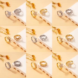 Корейские модные дизайнерские позолоченные украшения из нержавеющей стали для свадьбы - Product Image 2