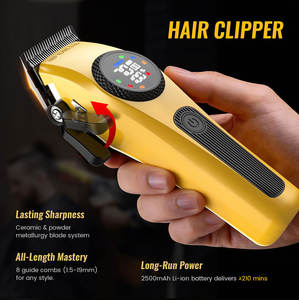 Tondeuse à cheveux PRITECH personnalisée avec moteur vectoriel, corps métallique, haute vitesse, ensemble de tondeuses professionnelles pour hommes, salon de coiffure - Product Image 2