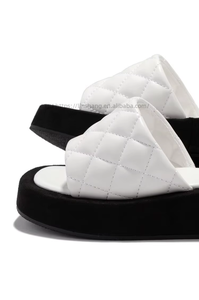 Sandales plates en PU pour femmes, vente en gros d'usine, chaussures d'été, tongs de plage - Product Image 6